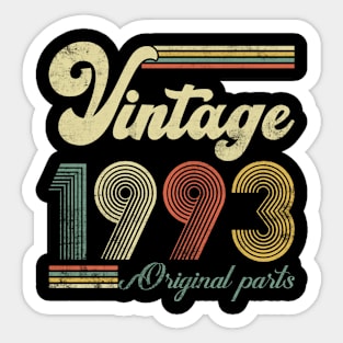 Vintage 1993 31st Birthday Gift Men Women 31 Years Old Sticker